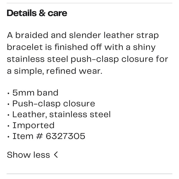 Adornia Leather Braided Combo Bracelet 5MM Band Leather + Stainless Steel - Picture 3 of 3